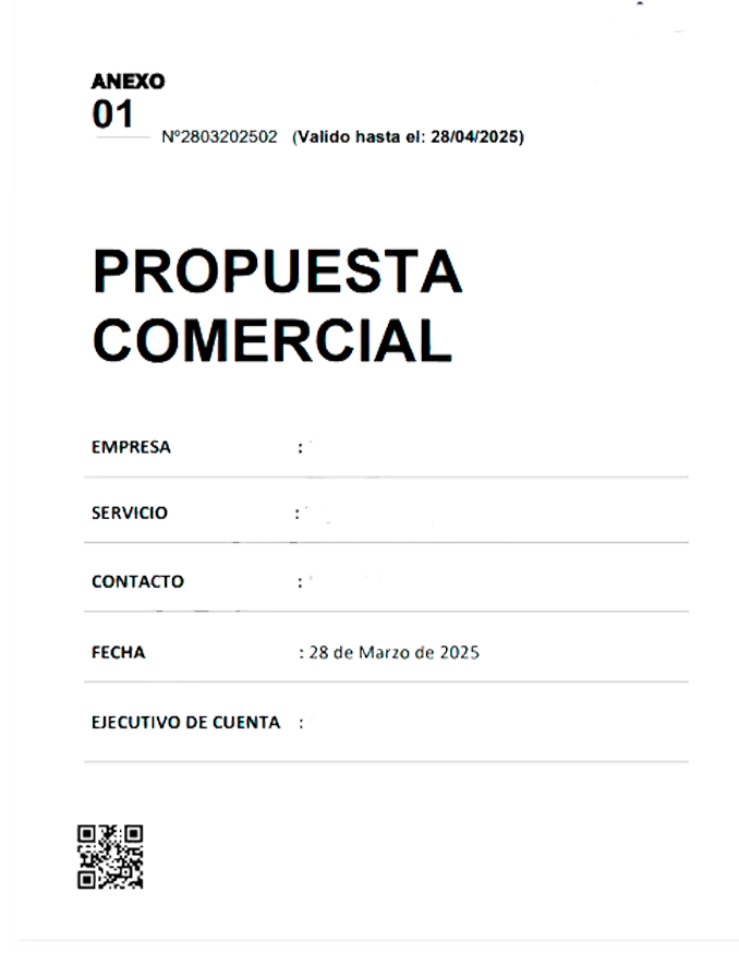 Presentacion de propuesta comercial